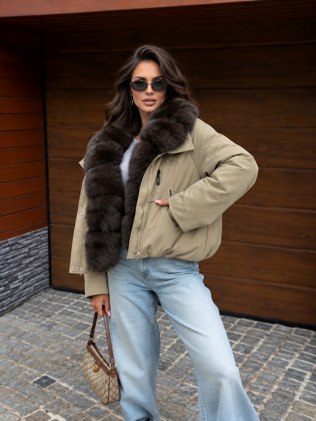 куртка - пуховик с мехом песца city furs,куртка с мехом,пуховик с мехом,куртка с мехом песца,пуховик с натуральным мехом