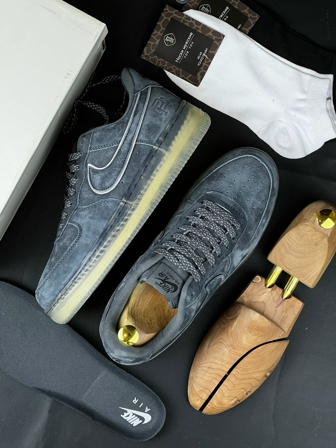 кросcовки nike air force 1,nike x reigning champ air force 1 low серые замша мужские,nike air force 1 low grey suede,nike air force 1 low,кроссовки nike x reigning champ air force 1 low