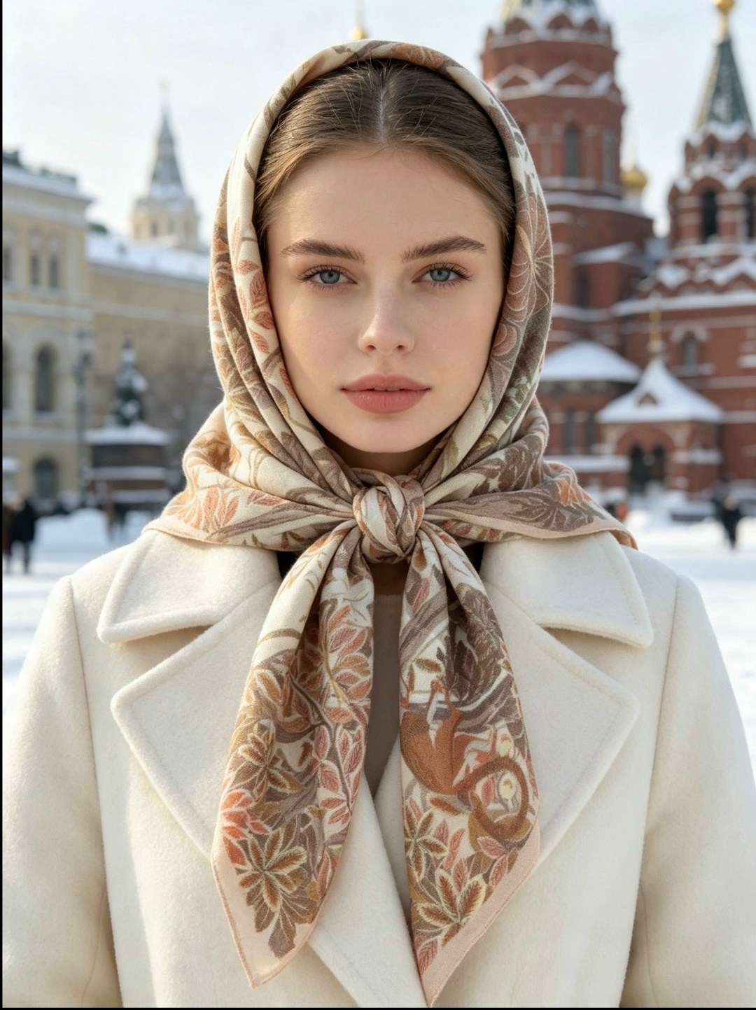 девушка,шелковый платок,женские платки,шарфы для женщин,красивая русская женщина