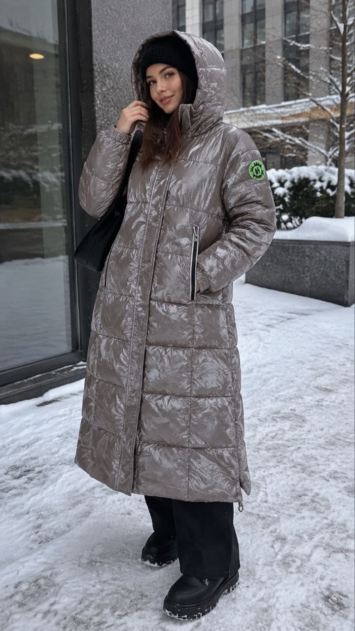 женский пуховик 960-к27 коричневая,женские пуховики,куртка женская зимняя,пуховик зимний женский,пальто утепленное молодежное зимнее женское темно-коричневого цвета