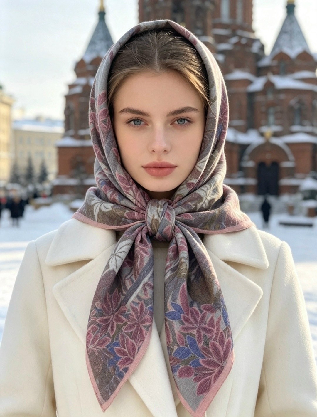 девушка,шелковый платок,женские платки,шарфы для женщин,красивая русская женщина