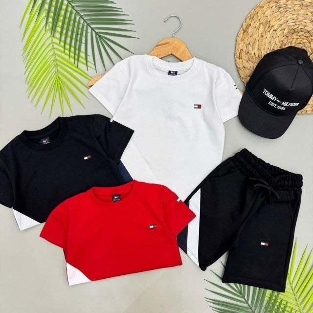 спортивный костюм tommy hilfiger,костюм шортами,спорт костюм,костюм для мальчика