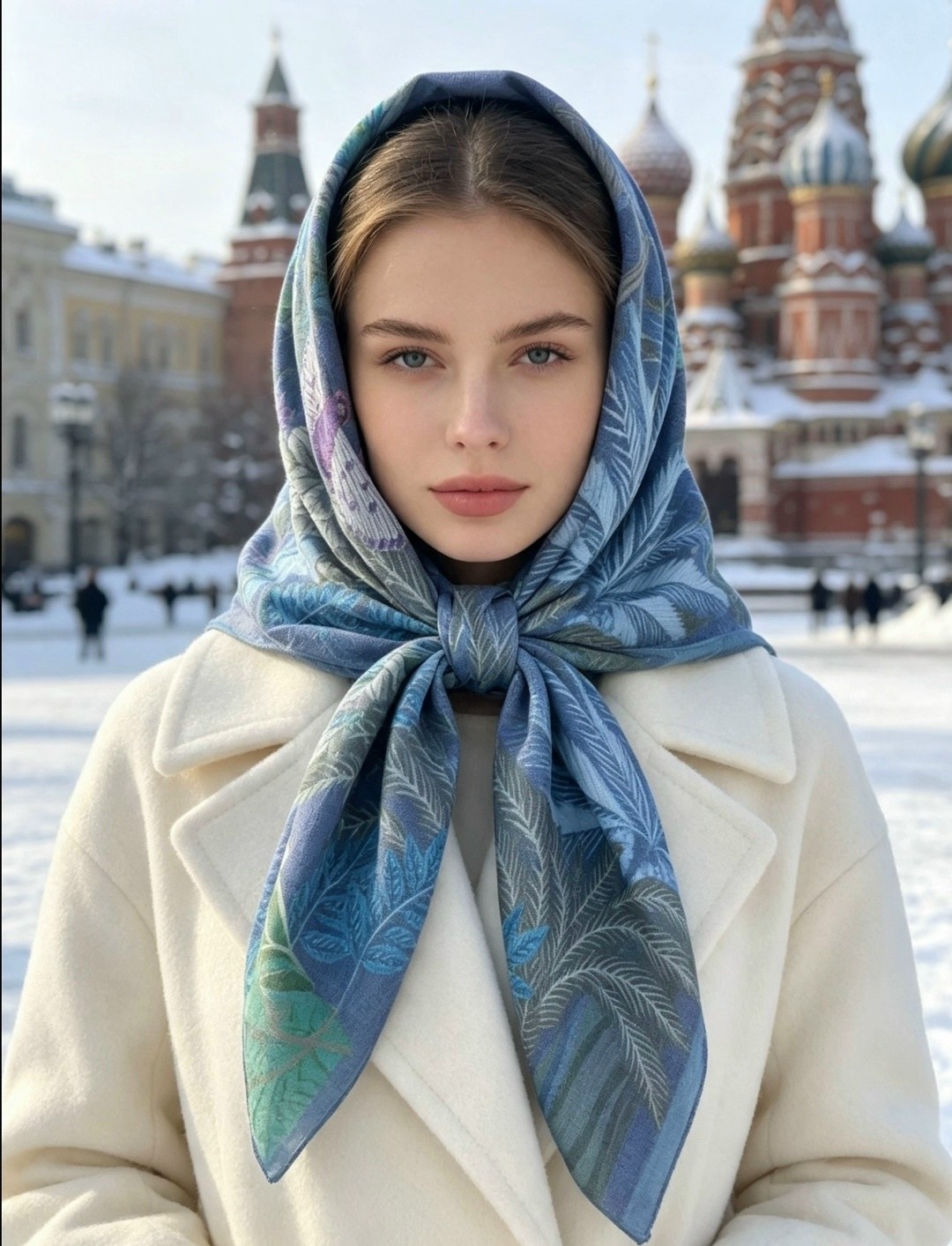 девушка,шелковый платок,женские платки,шарфы для женщин,красивая русская женщина