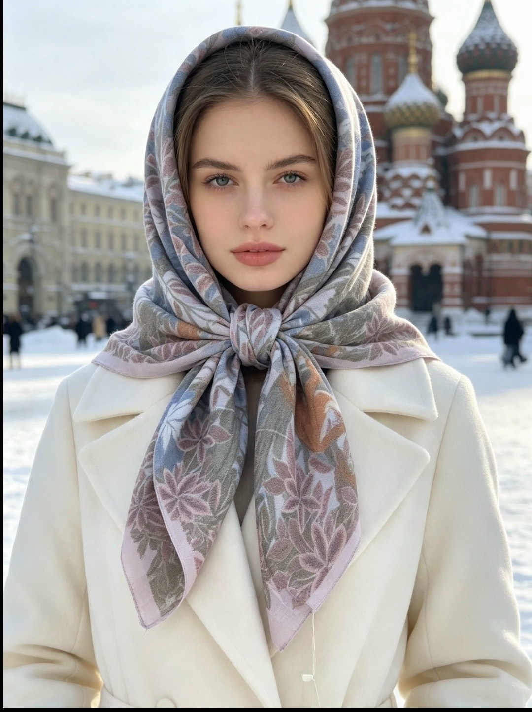 девушка,шелковый платок,женские платки,шарфы для женщин,красивая русская женщина