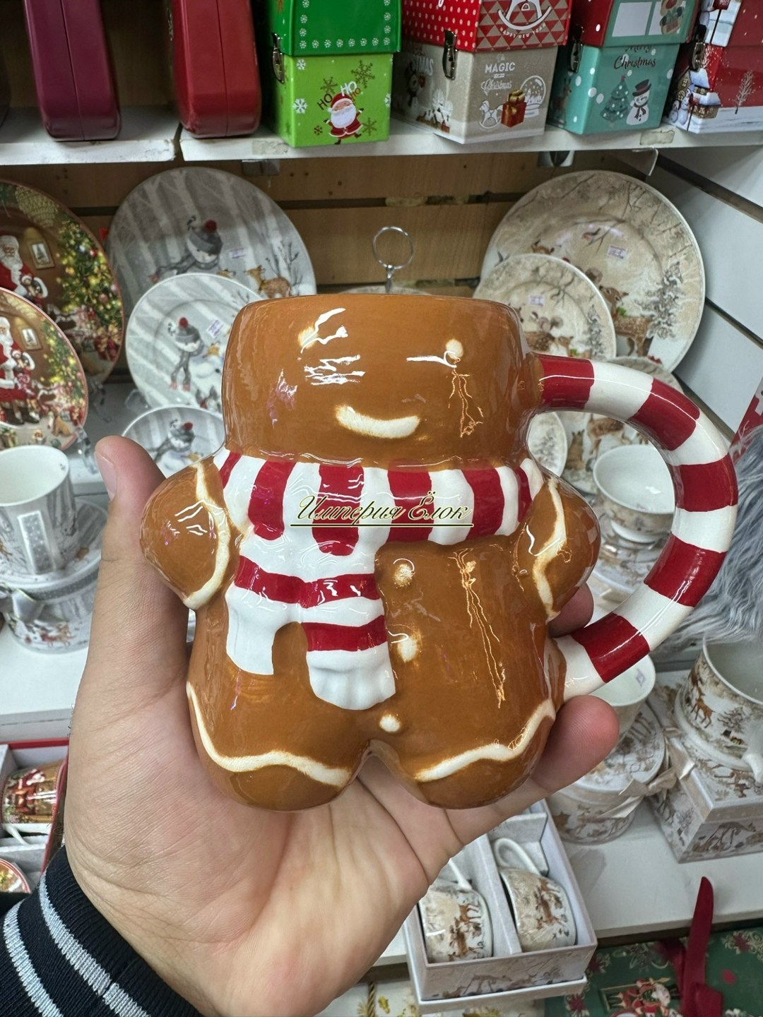 christmas gingerbread men,новогодняя посуда,кружка новогодняя пряничный человечек 470 мл ваниль,кружка,кружка новогодняя пряничный человечек 470 мл