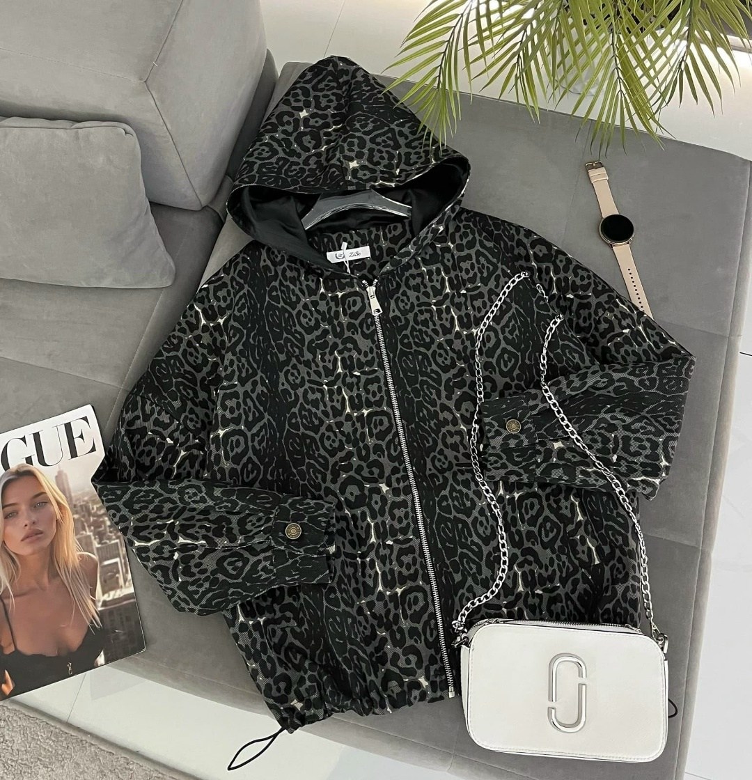 леопардовая куртка,куртка леопардовая зимняя с капюшоном tdt-fashion,куртка бомбер,женская куртка,куртка женская леопардовая