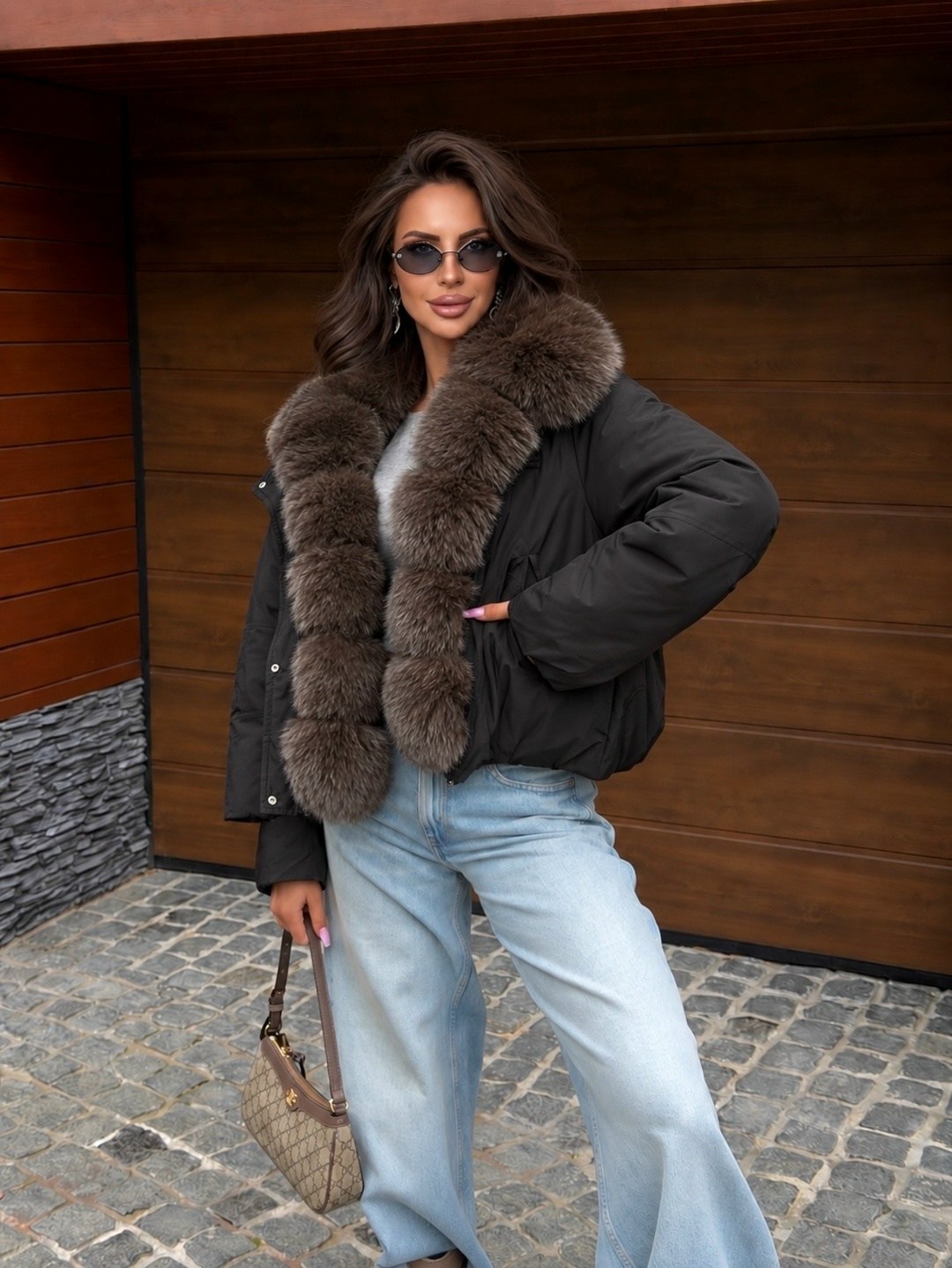 куртка - пуховик с мехом песца city furs,куртка с мехом,пуховик с мехом,куртка с мехом песца,пуховик с натуральным мехом