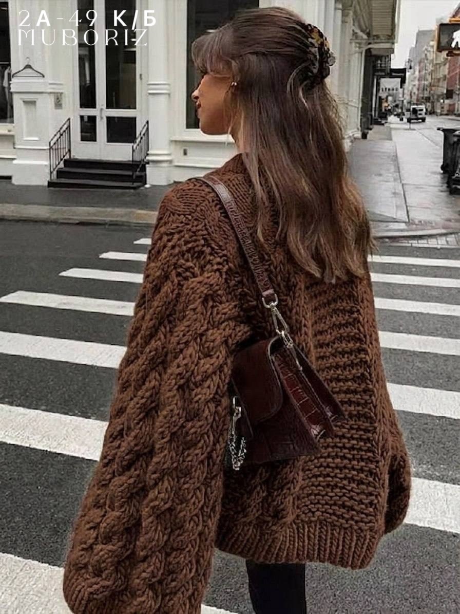 женский вязаный свитер оверсайз,вязаный женский свитер,свитер женский оверсайз длинный,вязаный кардиган,свитер оверсайз удлиненный вязаный