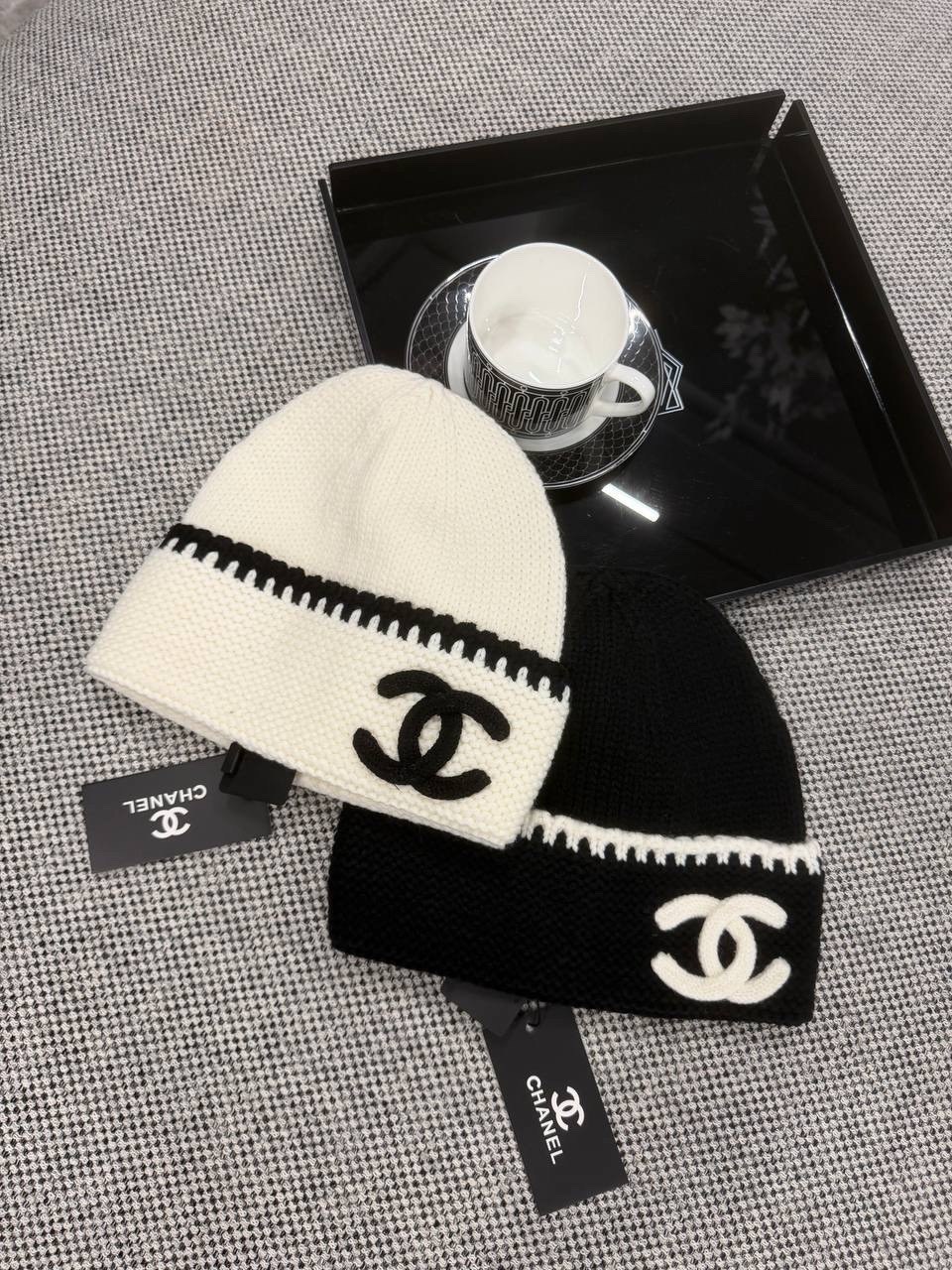 шапка chanel,шапка шанель,вязаная шапка chanel,шапка вязаная теплая,черный chanel,шапка шанель вязаная