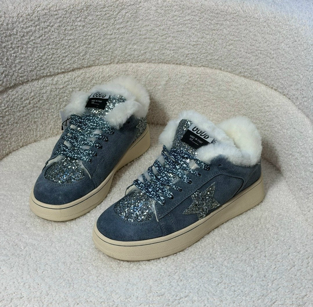 кеды зимние с натуральным мехом golden goose premium shoes,,кеды женские golden goose a116527 зимние с мехом серебристые,кеды с мехом,кроссовки golden goose
