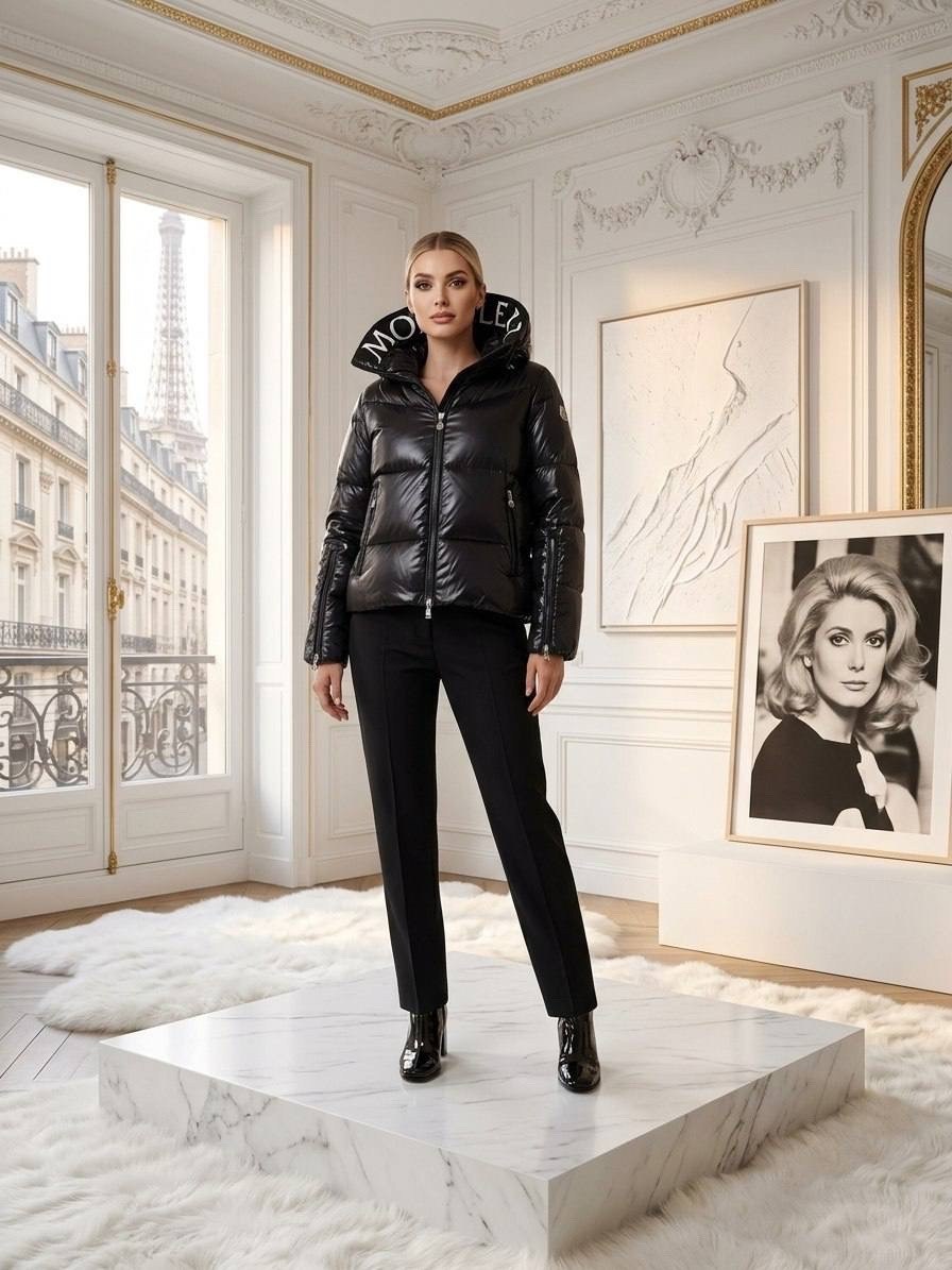 moncler черный пуховик maire,пуховик женский,пуховик,куртка,куртка пуховик