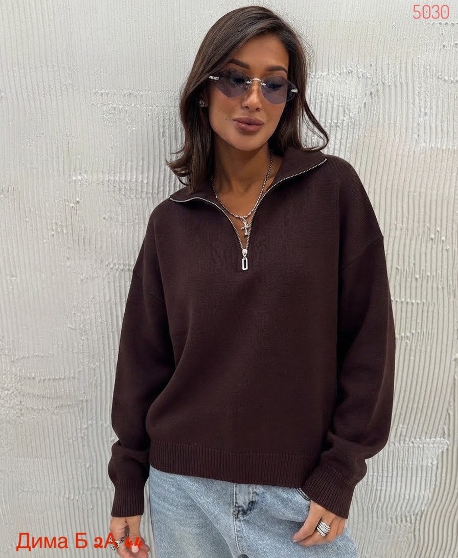 джемпер женский,женская кофта,свитер оверсайз с горлом на молнии kk fashion,свитшот женская,свитер женский белый