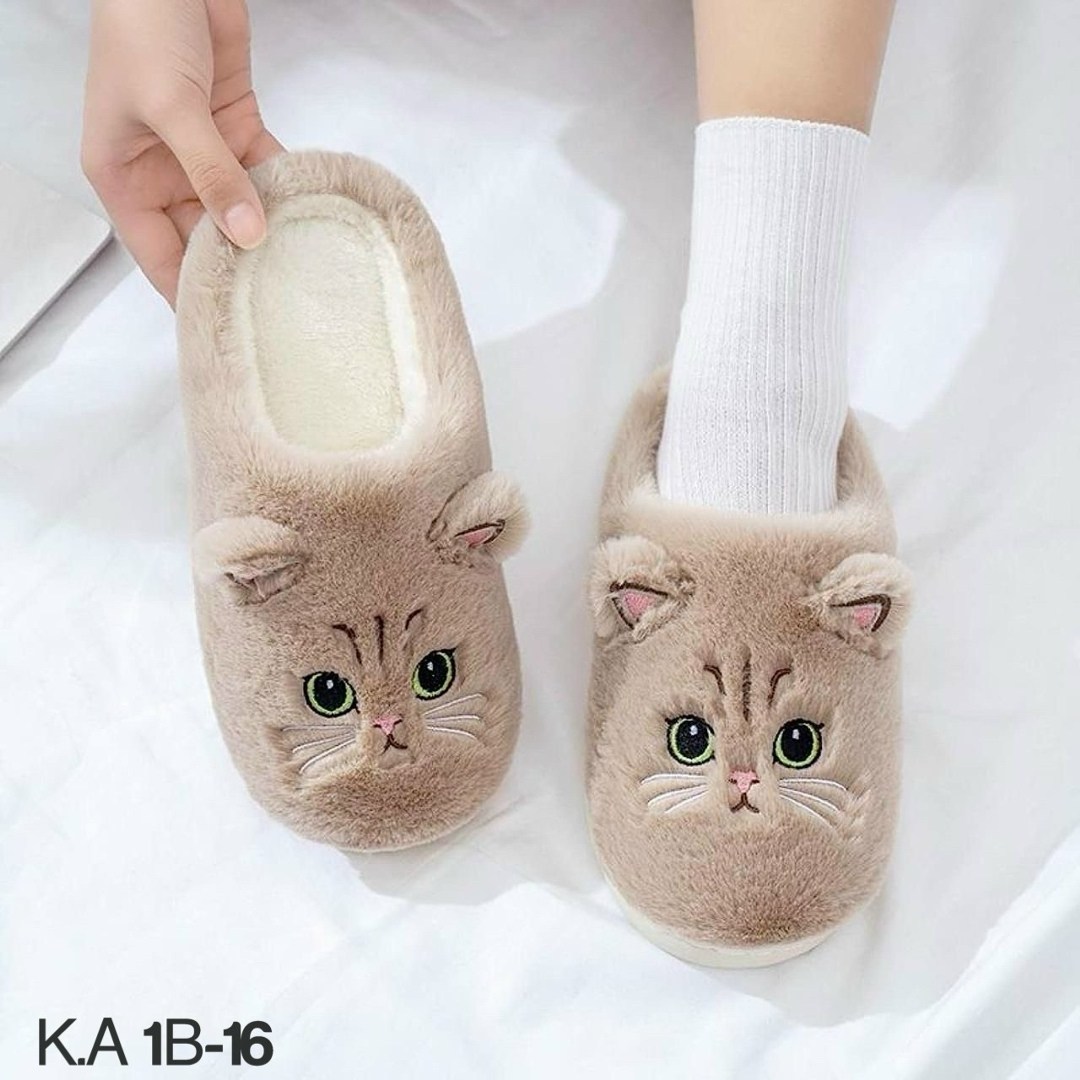 тапки женские зимние плюшевые с мультяшным котом,тапки коты,тапочки котята,тапки женские зимние плюшевые мультяшный кот,