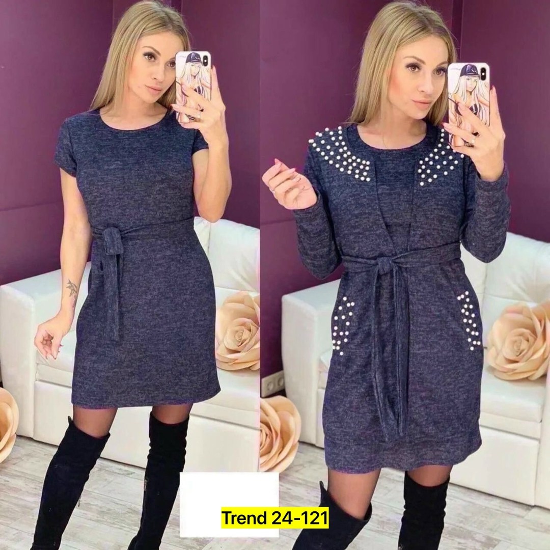 платье кардиган женский,женское платье теплое,платье женское двойка,платье двойка ангора ,платье двойка