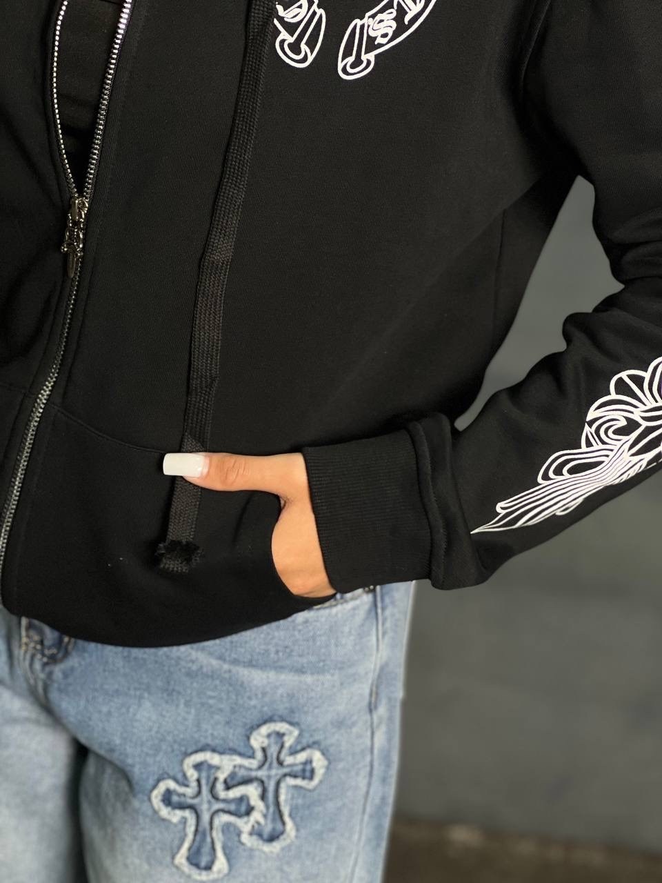 зип худи chrome hearts,chrome hearts hoodie,толстовка с капюшоном,худи chrome hearts,толстовка с капюшоном мужская
