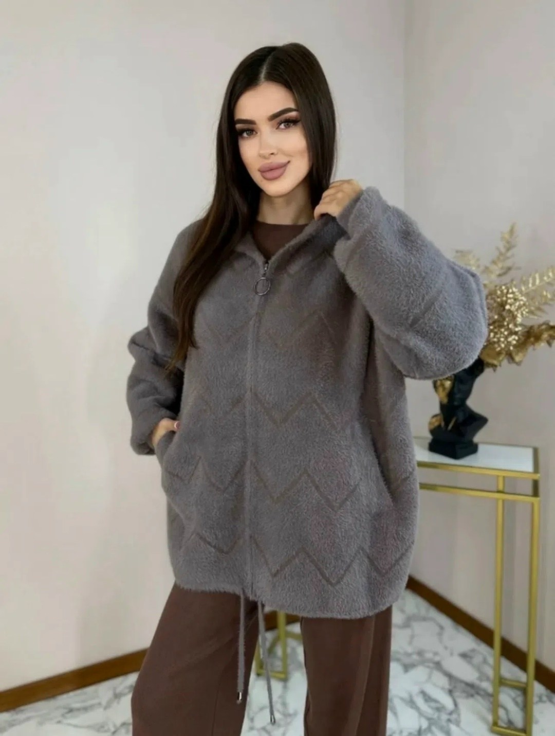 кофта альпака с капюшоном,кардиган - шубка пушистый альпака ангора большие размеры tommy nd цвет черный,кардиган альпака,кардиган - шубка полупальто пушистый альпака ангора n&d underwear цвет черный,к