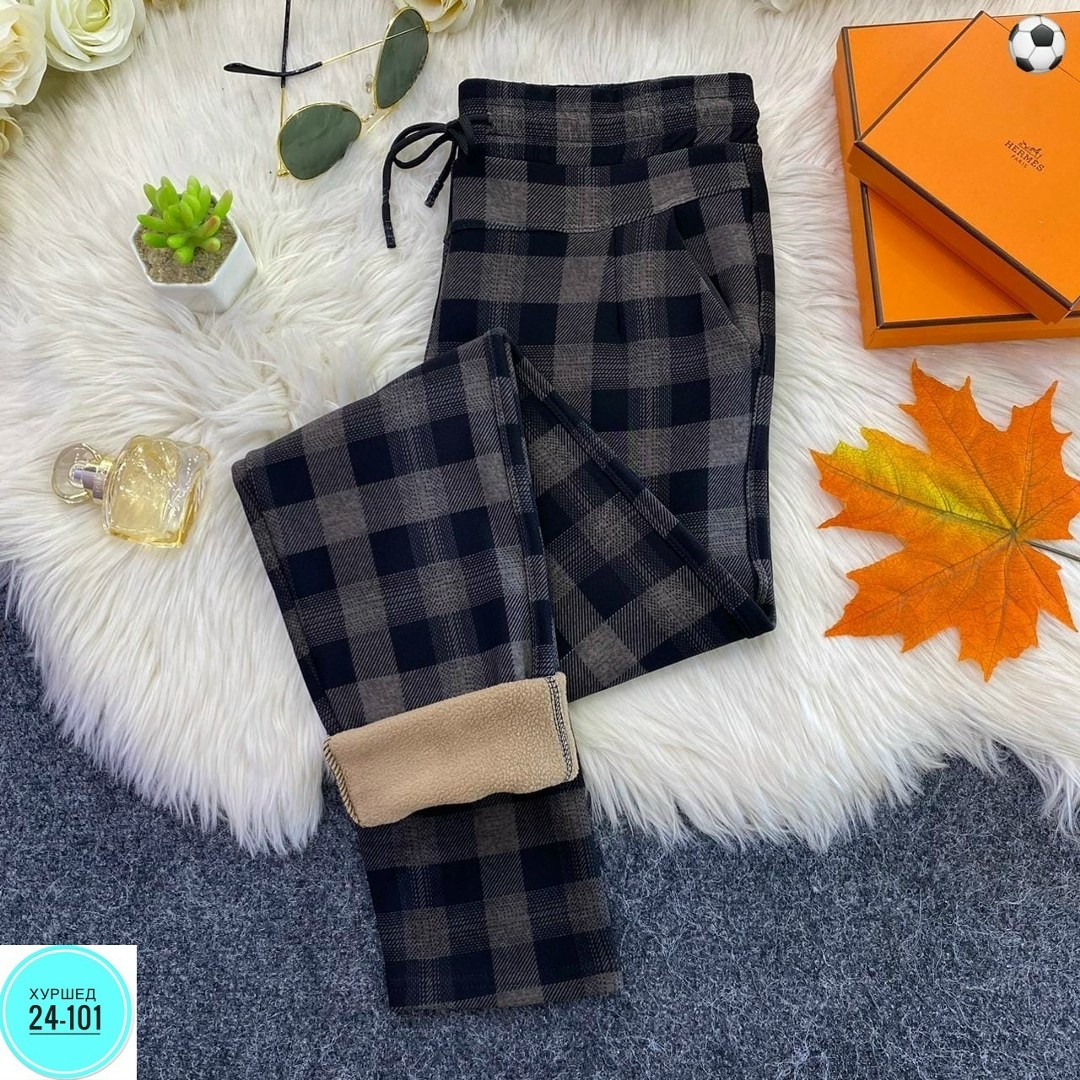 теплые брюки,брюки женские тёплые штаны утеплённые ns moda 42237870,женские брюки,брюки женские в клетку,брюки в клетку