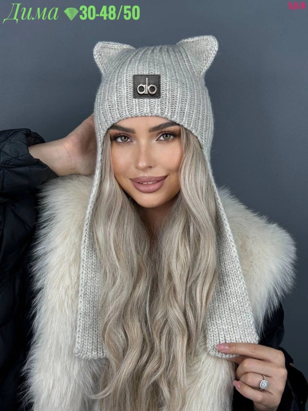 шапка с ушками трендовая теплая miu miu vichelle 556749020,шапка чепчик с ушками миу миу a&t fashion,шапка с ушками,шапка зимняя женская,шапка с ушками трендовая теплая miu miu
