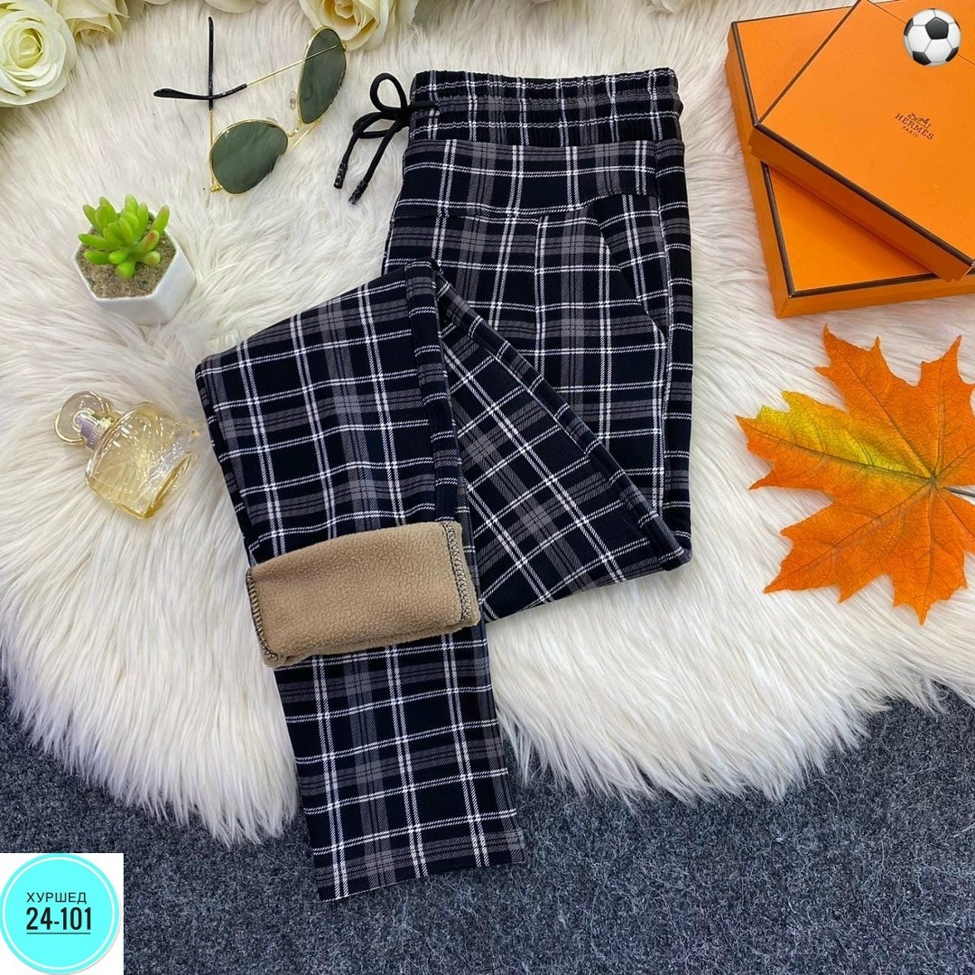 теплые брюки,брюки женские тёплые штаны утеплённые ns moda 42237870,женские брюки,брюки женские в клетку,брюки в клетку