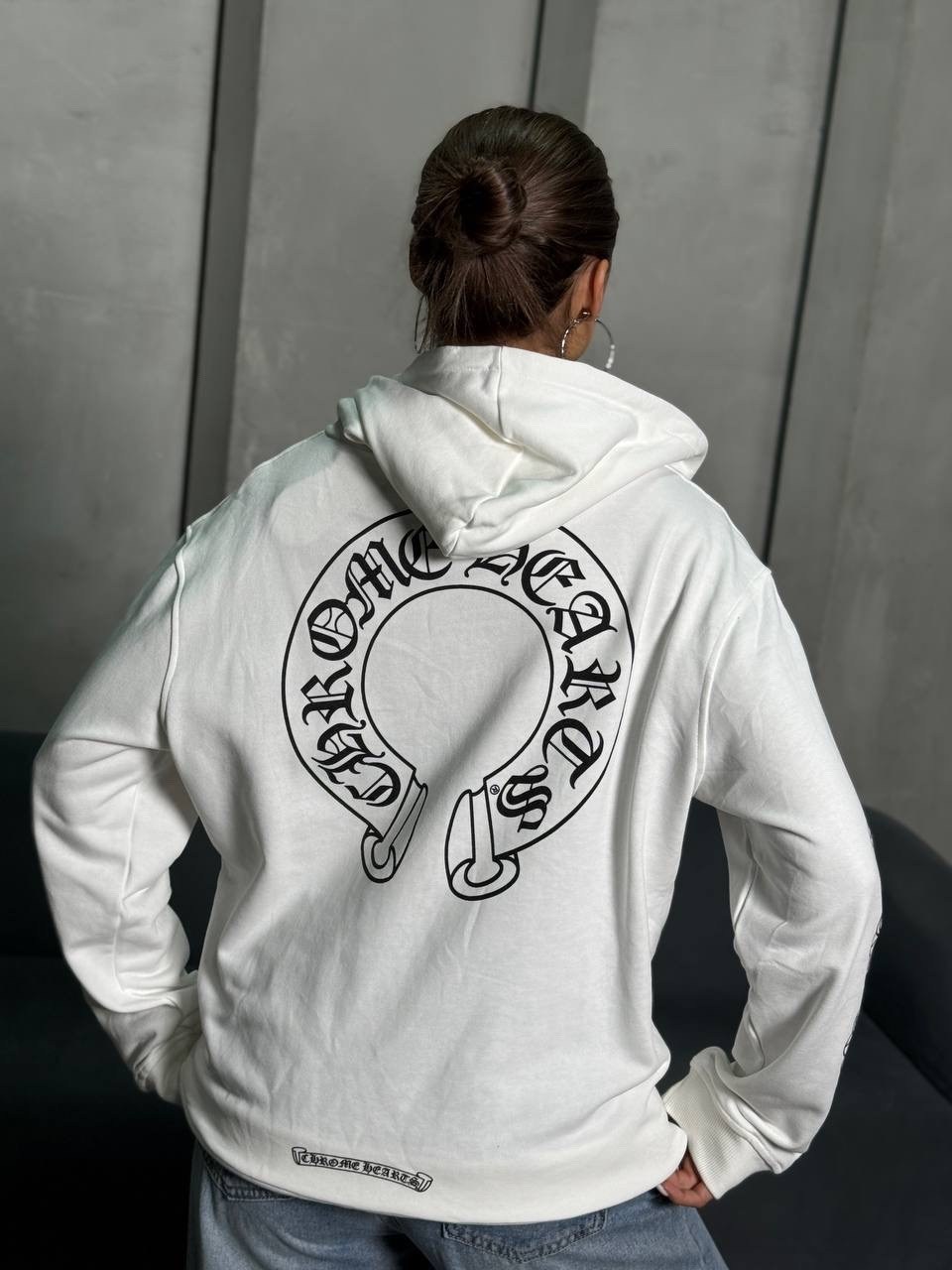 зип худи chrome hearts,худи chrome hearts,белые толстовки,толстовка женская,толстовка