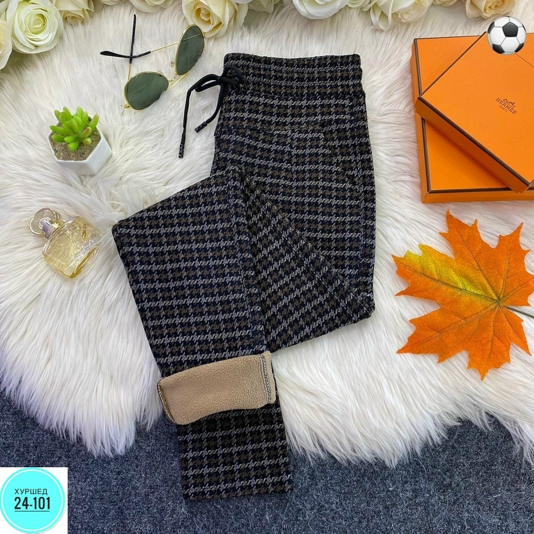 теплые брюки,брюки женские тёплые штаны утеплённые ns moda 42237870,женские брюки,брюки женские в клетку,брюки в клетку