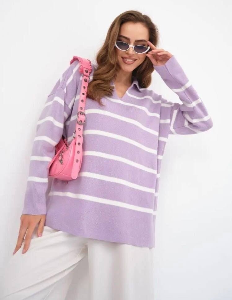 женская кофта,полосатая кофта оверсайз,удлиненный свитер oversize кофта в полоску pina santina,джемпер в полоску,джемпер в полоску оверсайз