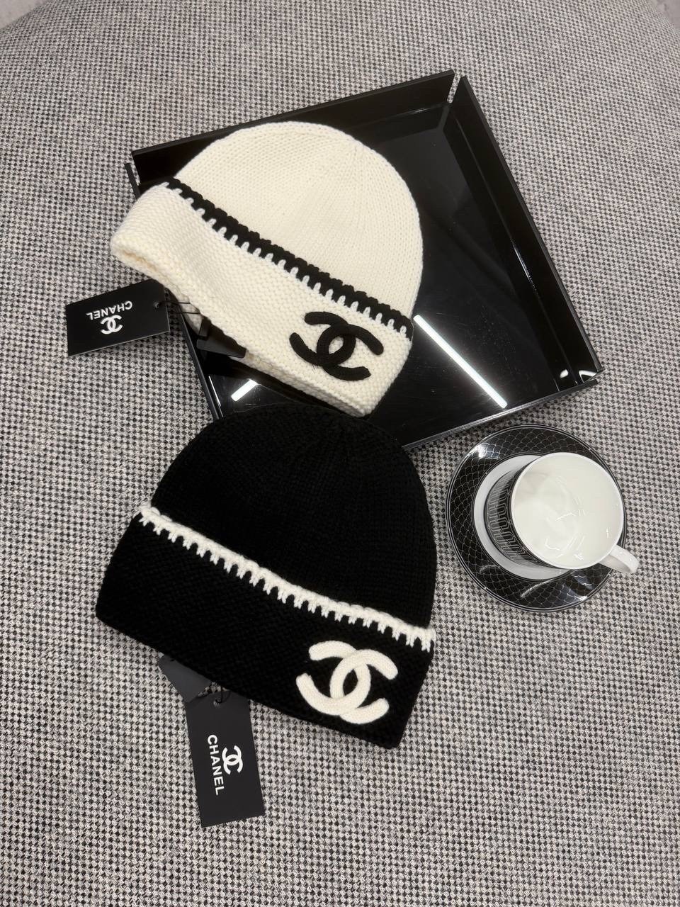 шапка chanel,шапка шанель,вязаная шапка chanel,шапка вязаная теплая,черный chanel,шапка шанель вязаная