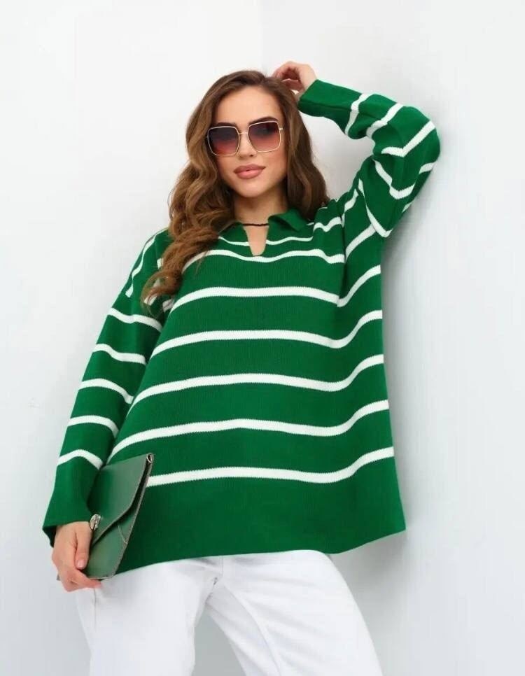 женская кофта,полосатая кофта оверсайз,удлиненный свитер oversize кофта в полоску pina santina,джемпер в полоску,джемпер в полоску оверсайз