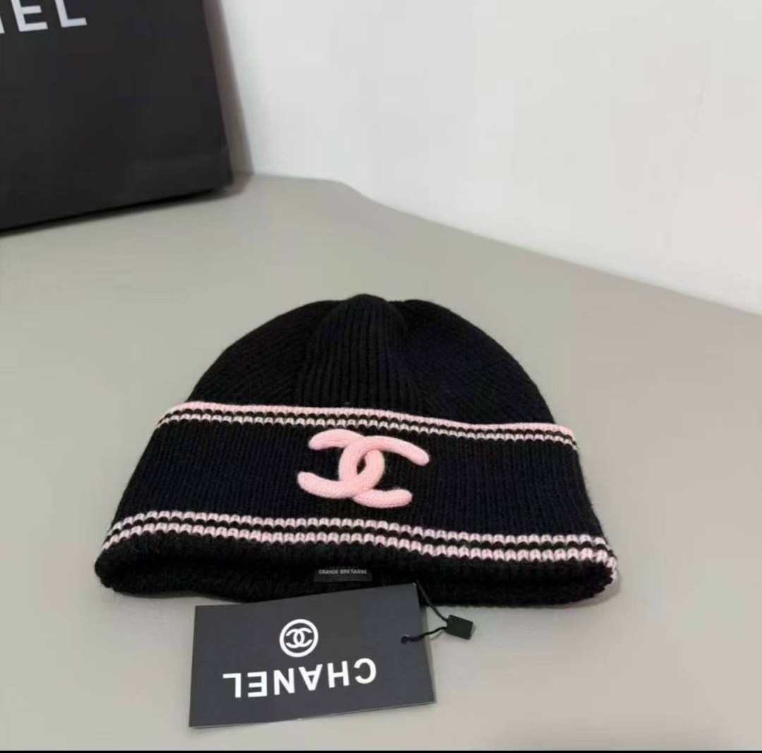 шапка chanel,шапка шанель,вязаная шапка chanel,шапка chanel 60105-luxe,шапка вязаная теплая,черный chanel