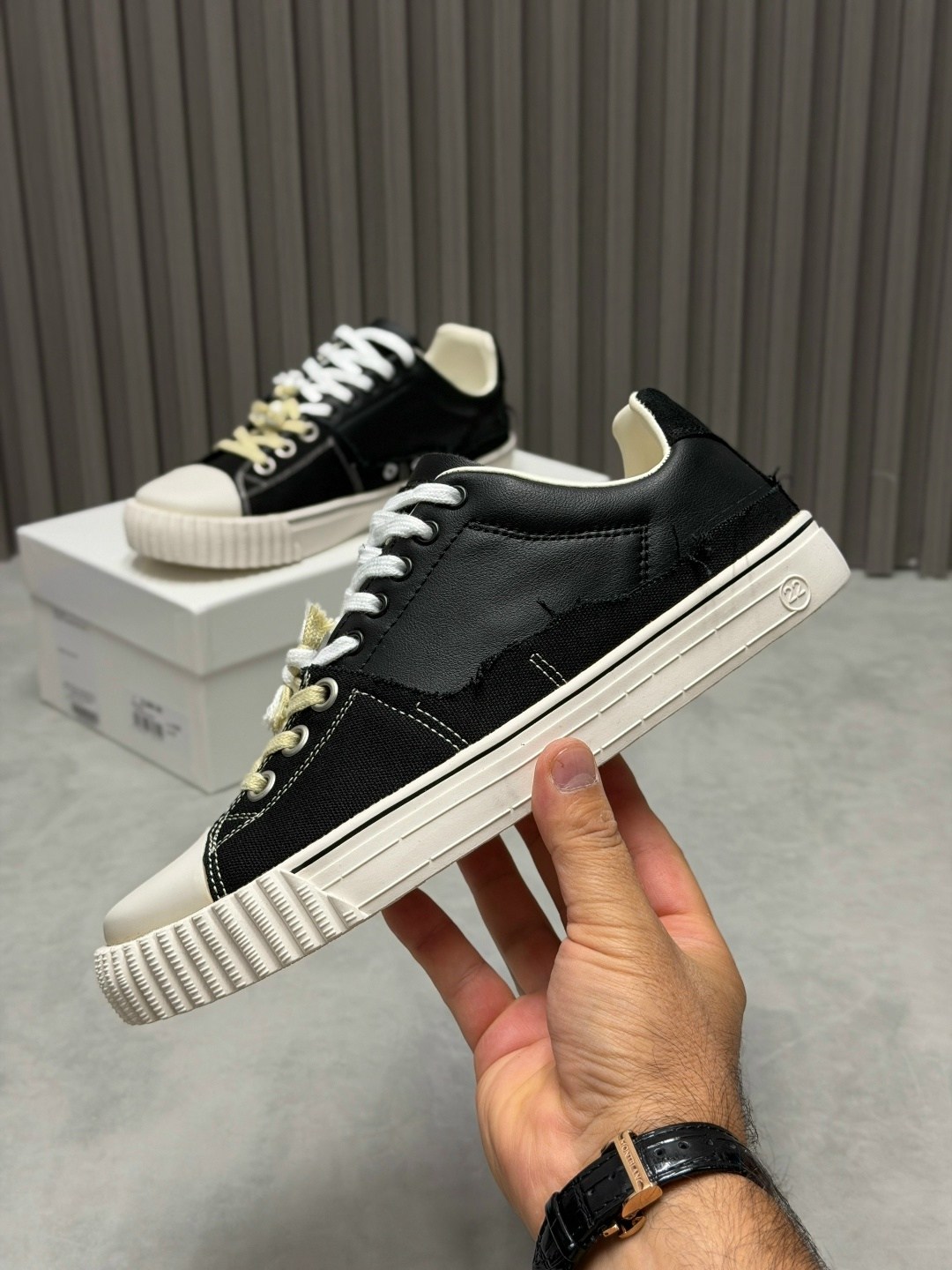 кеды maison margiela evolution,maison margiela кеды,,кеды new evolution с низким берцем maison margiela черный,чёрные женские комбинированные кеды maison margiela