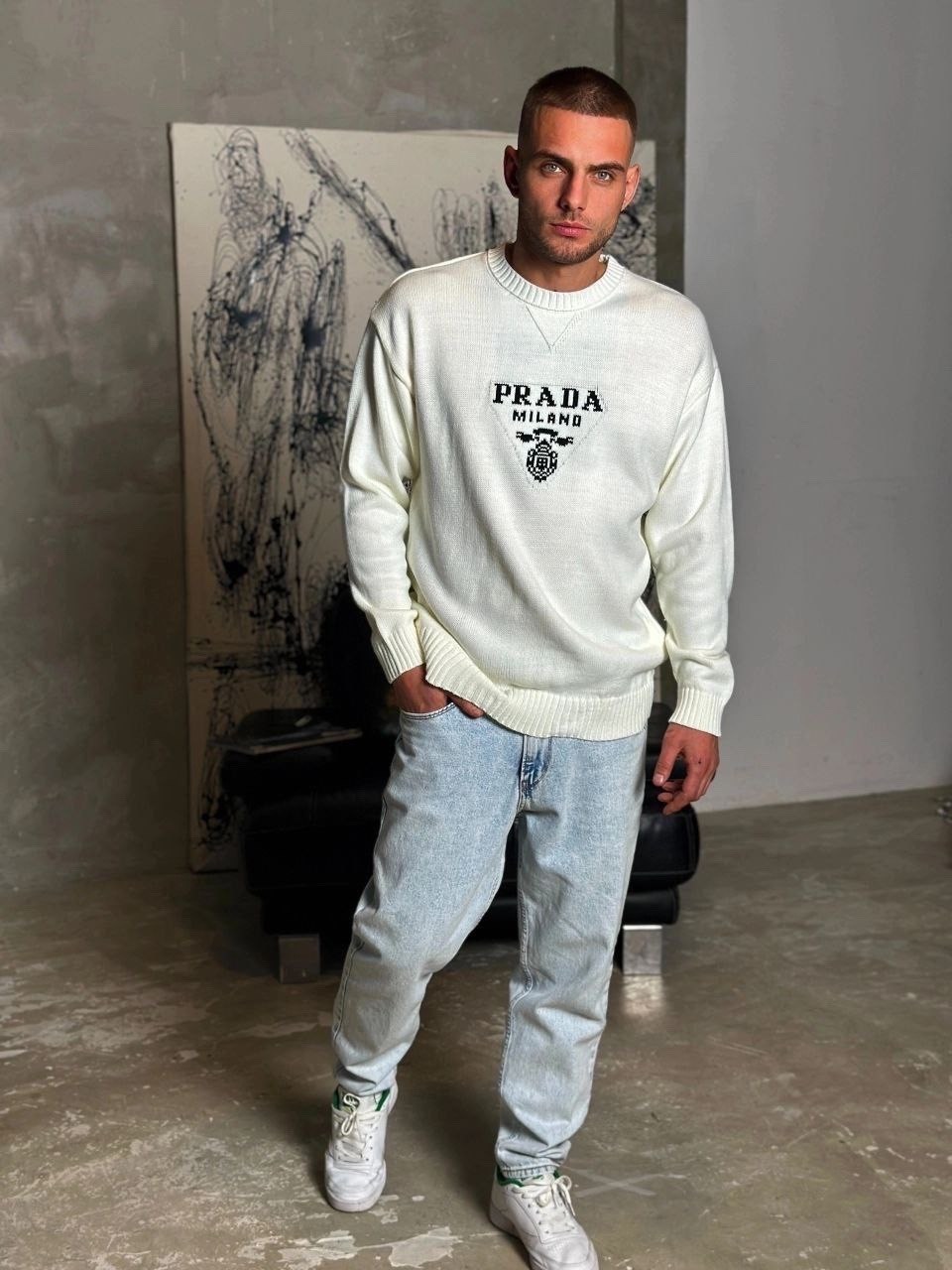 свитер prada,мужская кофта,мужской свитер,джемпер prada,толстовка prada
