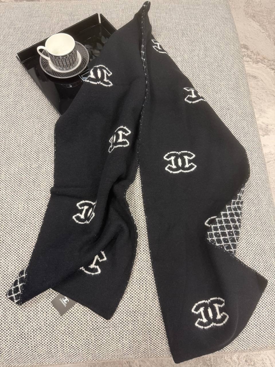 шарф chanel,шапка chanel,набор шапка и шарф,шарф шанель,комплект шарф