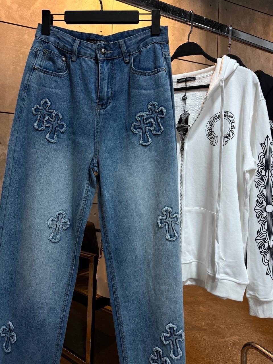 chrome hearts джинсы,джинсы с крестами бренд,джинсы с крестами,женские джинсы,джинсы модные