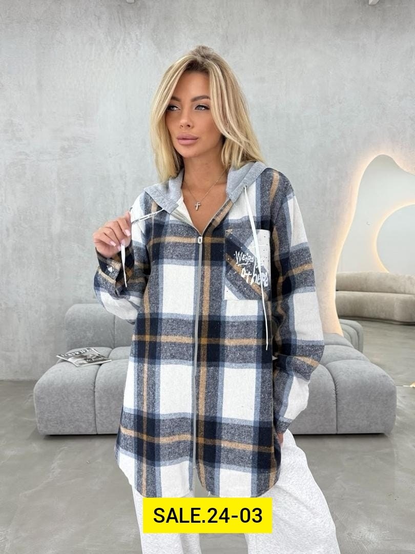рубашка с капюшоном,рубашка оверсайз теплая в клетку удлиненная amy store,рубашка женская в клетку оверсайз теплая,женская кофта,рубашка женская