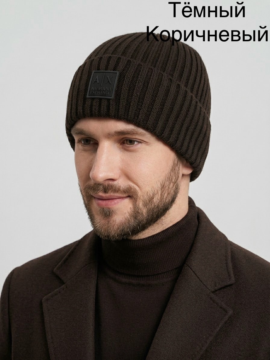 шапка мужская marhatter (005 т.синий, 57-59),мужская шапка,шапка,шапка бини,шапка мужская зимняя