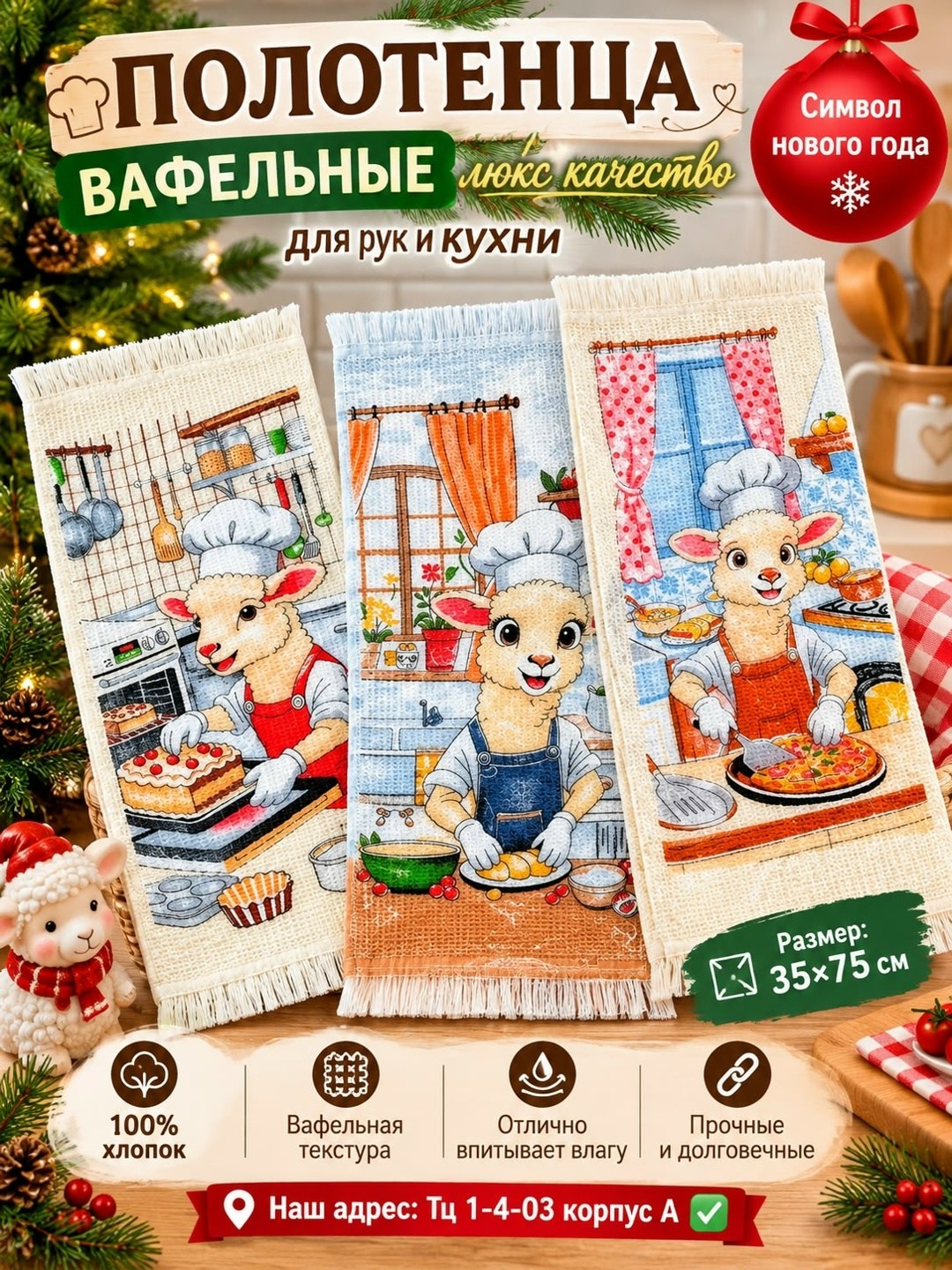 вафельное кухонное полотенце,набор кухонные вафельные полотенца,набор вафельные полотенца,вафельное полотенце для кухни,набор кухонных вафельных полотенец 3 шт