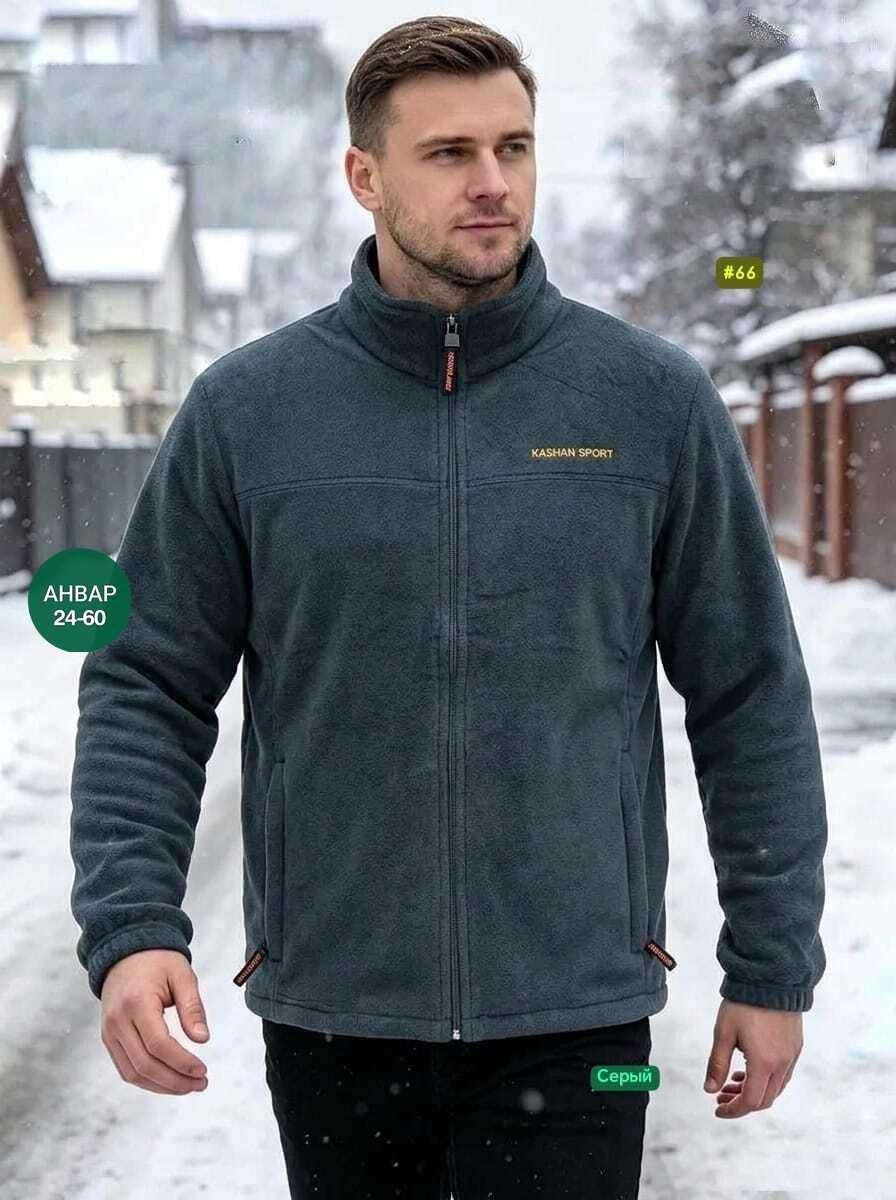 толстовка флисовая (куртка h23010) цвет: черный ursus,кофта флисовая,куртка флисовая,кофта флисовая мужская,толстовка флисовая