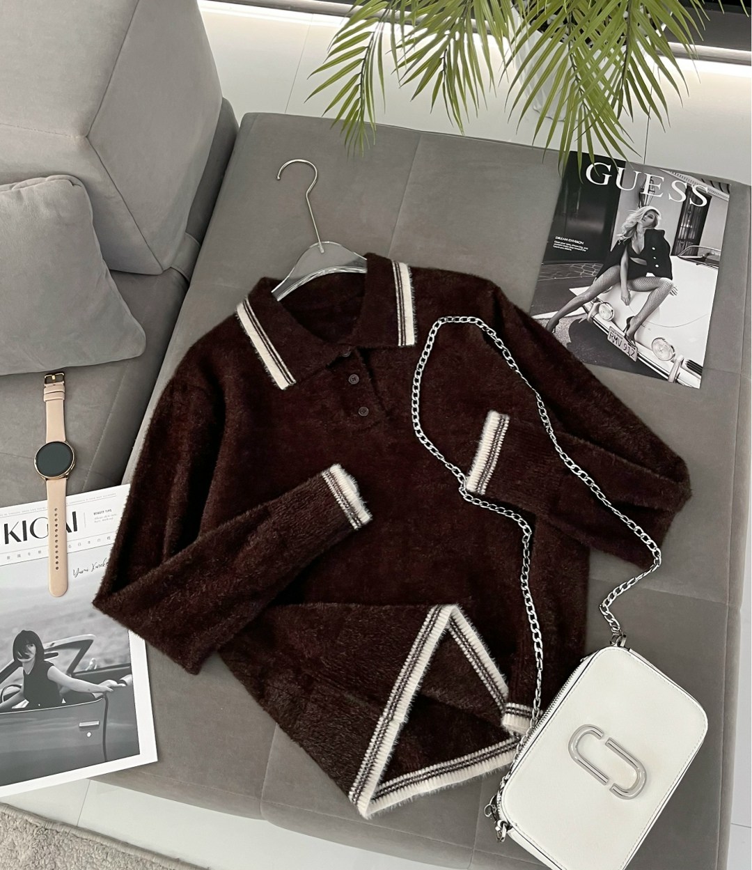 кофта женская,свитер теплый,женские свитера,свитер с воротником,женский модный тонкий вязаный свитер с воротником-поло