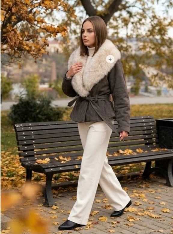 дубленка женская,женские дубленки paffos,короткая дубленка,дубленка,дубленка укороченная