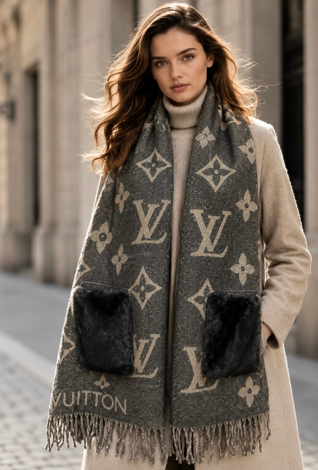 шарф луи виттон,шарф louis vuitton,louis vuitton monogram,палантин шарф женский кашемировый тёплый,шарф reykjavik louis vuitton