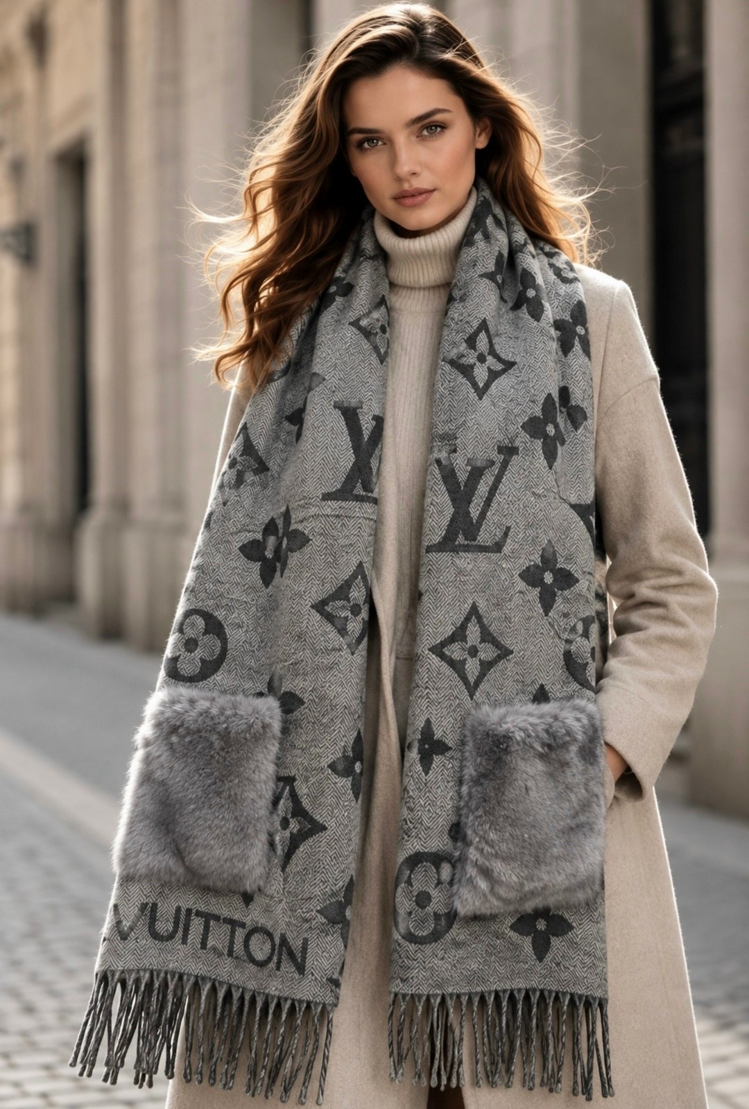 шарф луи виттон,шарф louis vuitton,louis vuitton monogram,палантин шарф женский кашемировый тёплый,шарф reykjavik louis vuitton