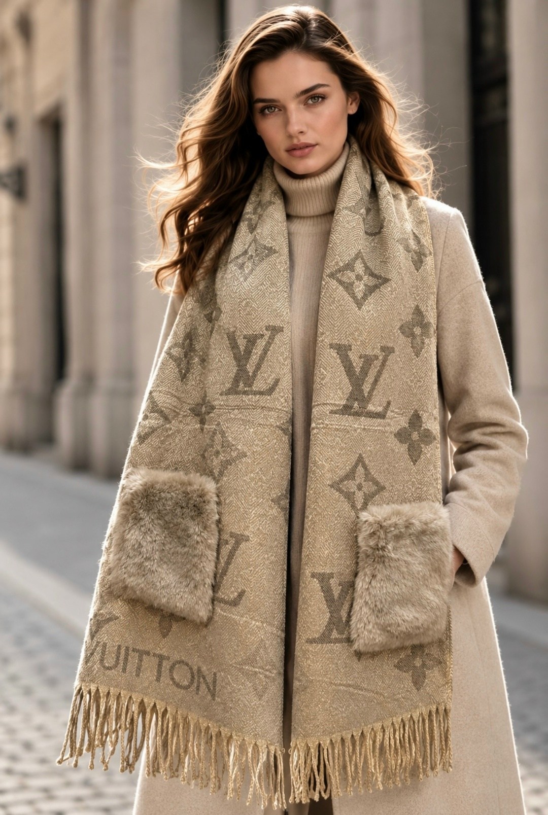 шарф луи виттон,шарф louis vuitton,louis vuitton monogram,палантин шарф женский кашемировый тёплый,шарф reykjavik louis vuitton