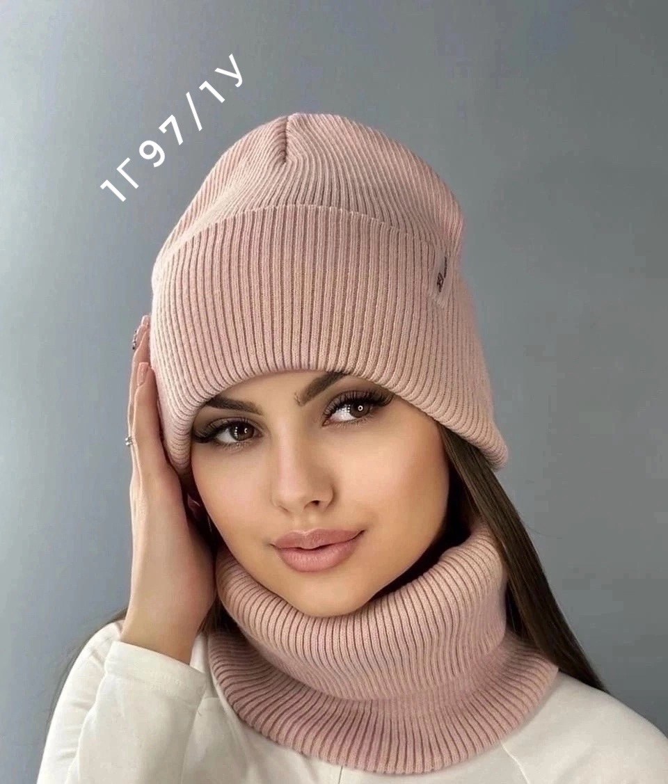 комплект шапка снуд,шапка бини,комплект шапки,шапка женская со снудом,женский комплект шапка