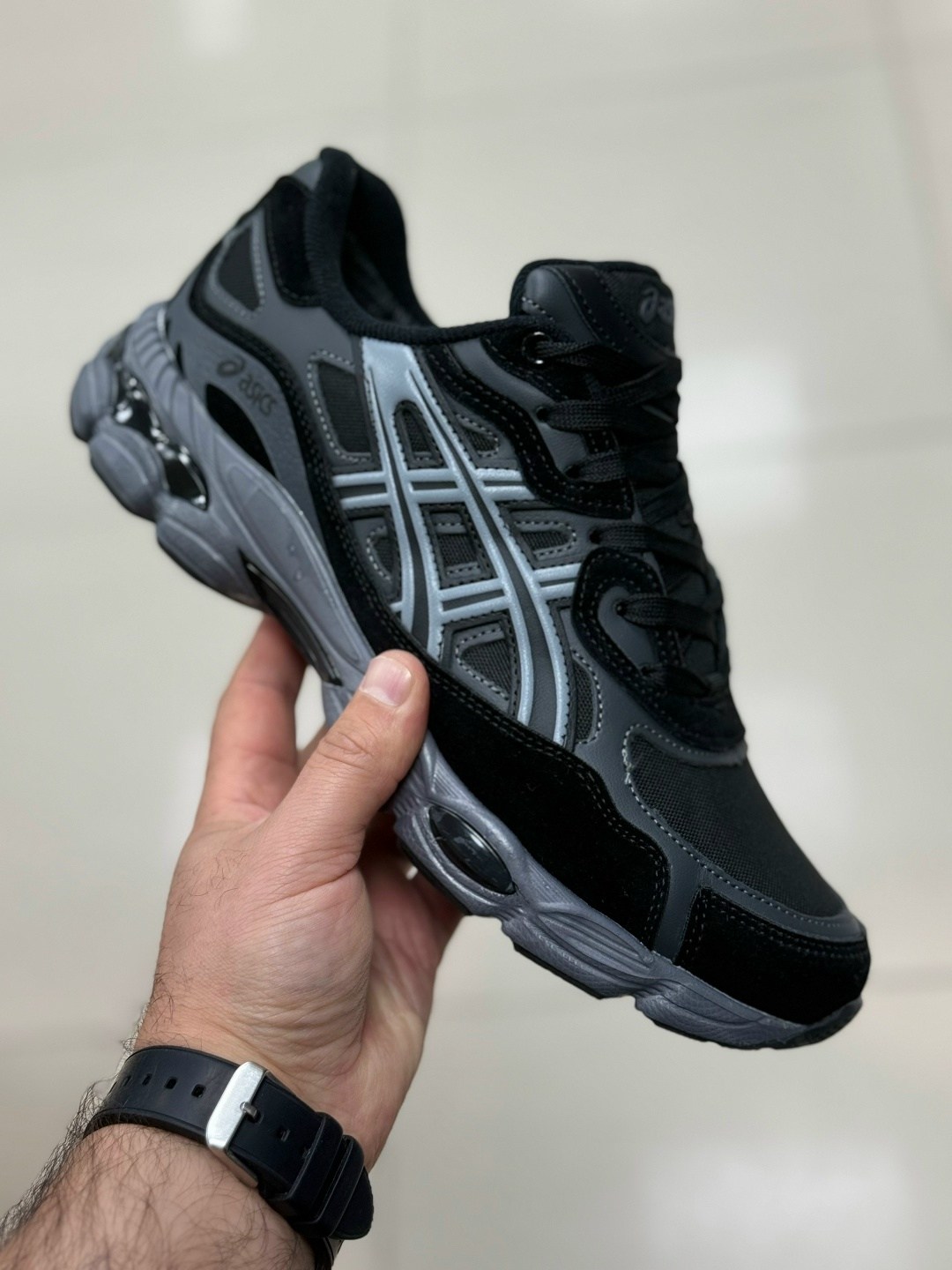 кроссовки asics gel-nyc graphite grey black,кроссовки asics,кроссовки asics gel nyc,спортивная ,мужские кроссовки asics