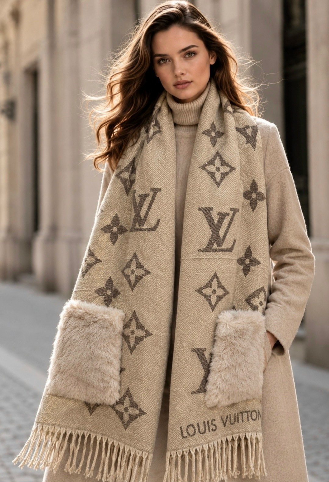 шарф луи виттон,шарф louis vuitton,louis vuitton monogram,палантин шарф женский кашемировый тёплый,шарф reykjavik louis vuitton