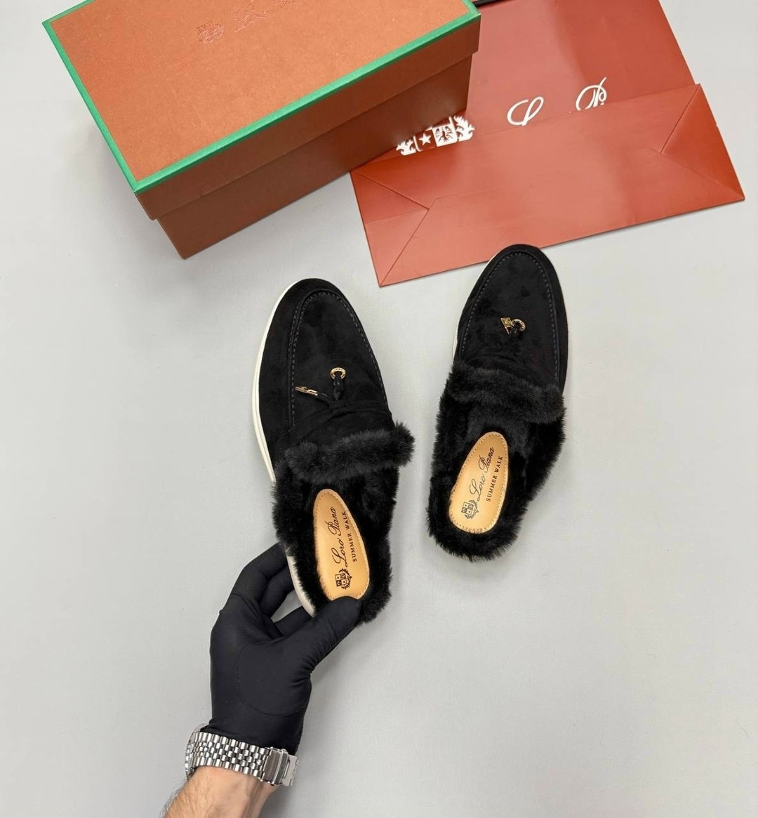 ,лоферы loro piana,лоферы женские loro piana,мюли с мехом,loro piana замшевые лоферы summer charms walk