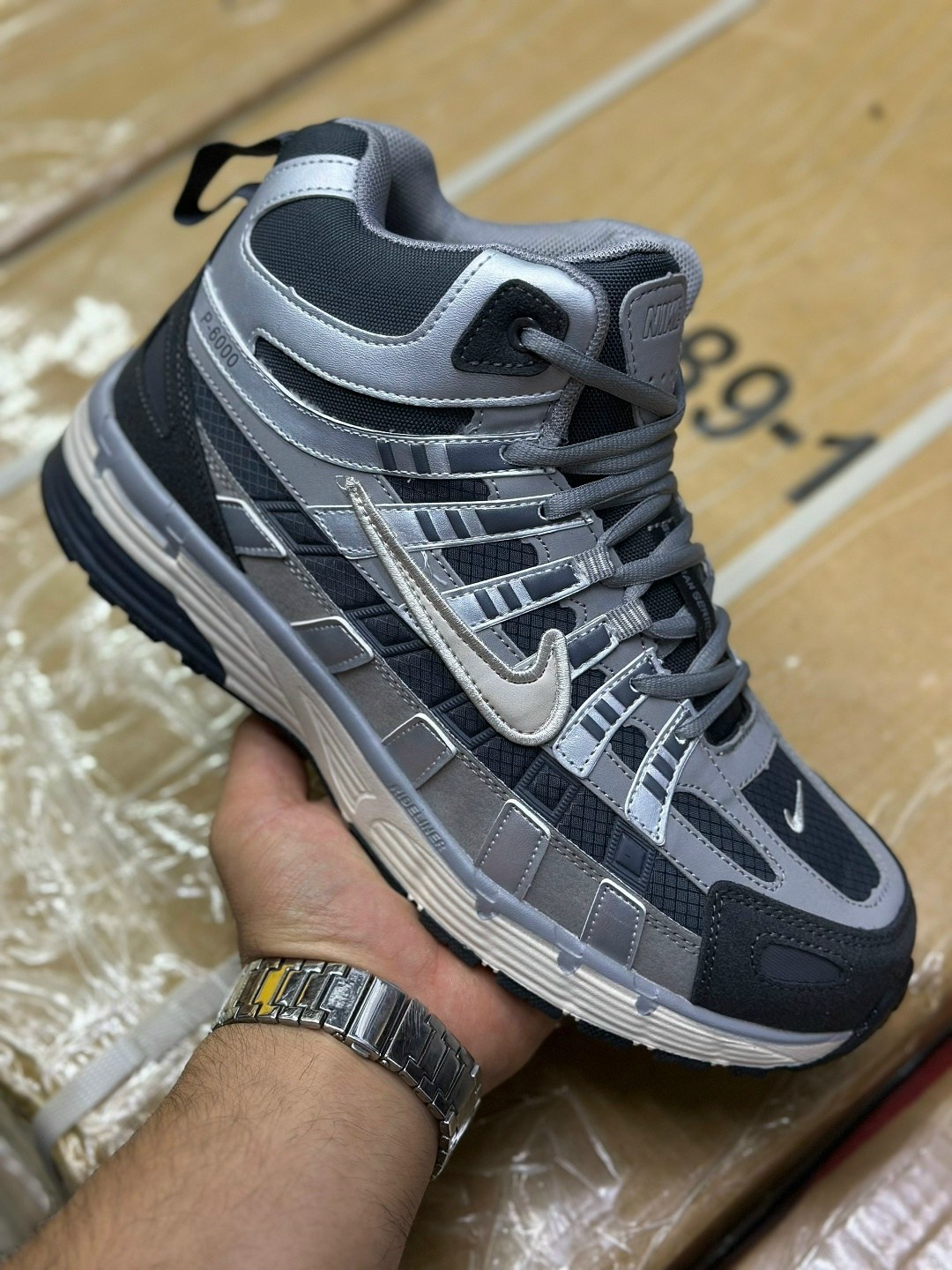 зимние кроссовки nike p-6000 high,кроссовки зимние nike,кроссовки мужские зимние nike,мужские кроссовки nike,nike p-6000 high black grey зимние