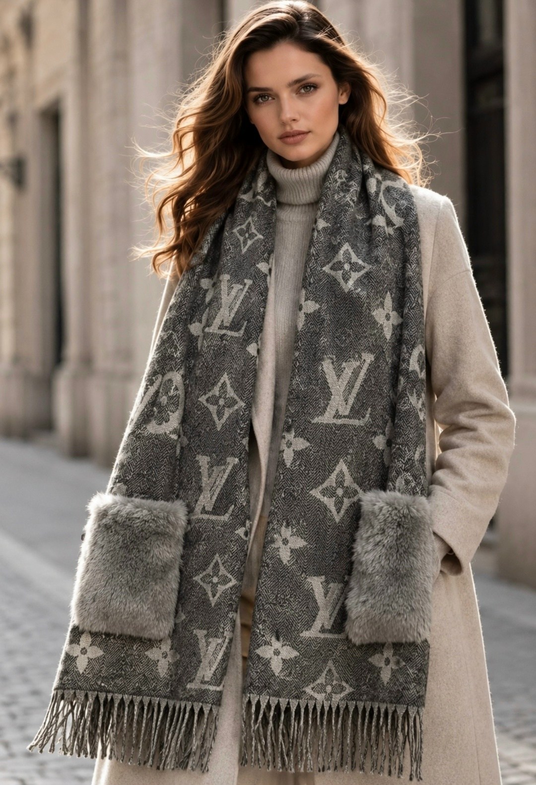 шарф луи виттон,шарф louis vuitton,louis vuitton monogram,палантин шарф женский кашемировый тёплый,шарф reykjavik louis vuitton