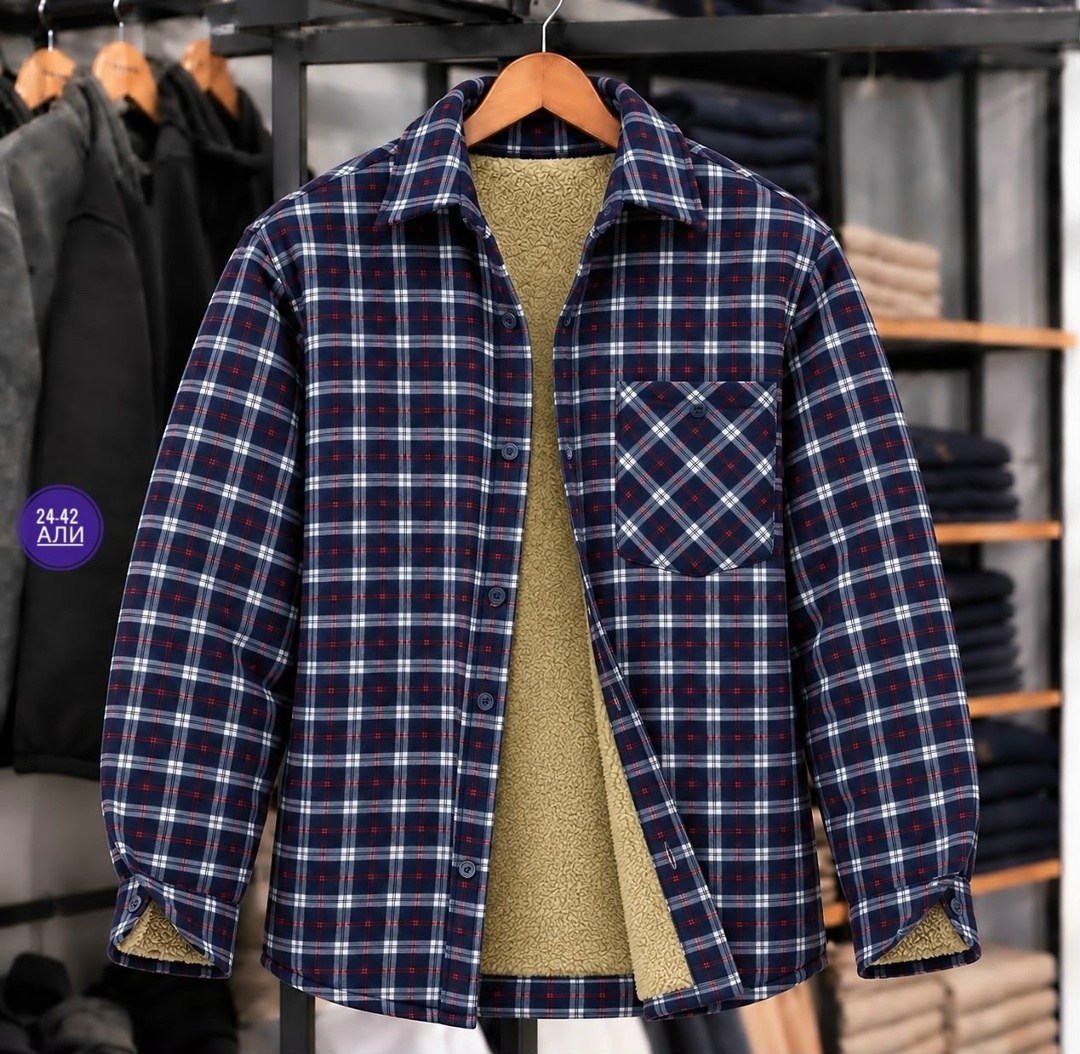 рубашка в клетку теплая h&h fashion,теплая рубашка,мужская рубашка,рубашка в клетку теплая h&h fashion 505593248,рубашка на флисе