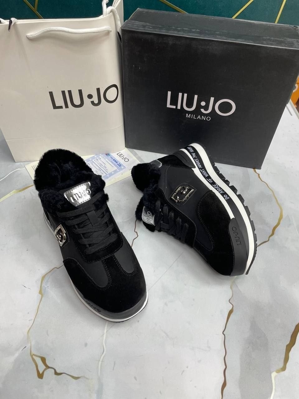 кроссовки liu jo,кроссовки liu jo зимние черные кожаные на меху,кроссовки женские liu jo,кроссовки зимние liu jo,